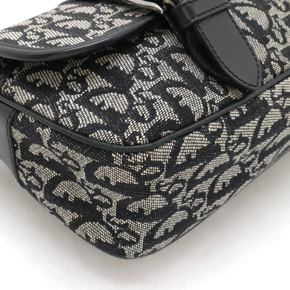 Christian Dior Trotter Crossbody Messenger Canvas Leather Black - Picture 3 of 10